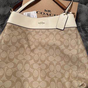 NWT COACH F27972 LEXY SHOULDER BAG IN SIGNATURE CANVAS (AUTHENTIC)